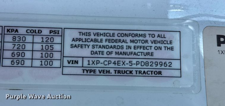 image for item DS3628 2023 Peterbilt 567 semi truck