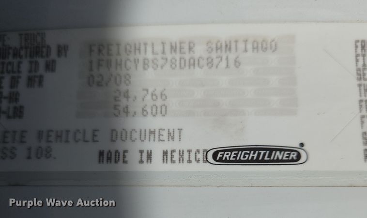 image for item DS5344 2008 Freightliner Business Class M2 digger derrick truck
