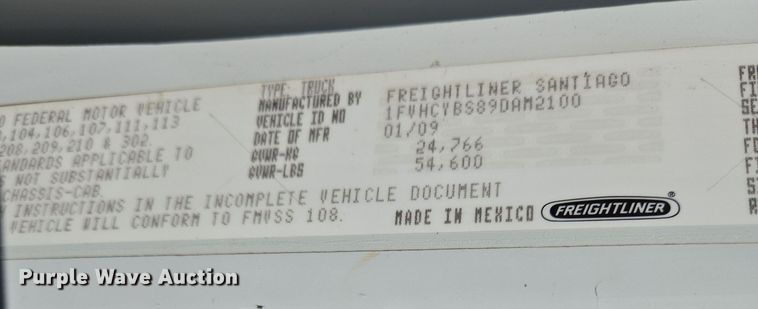 image for item DS5346 2009 Freightliner Business Class M2 digger derrick truck