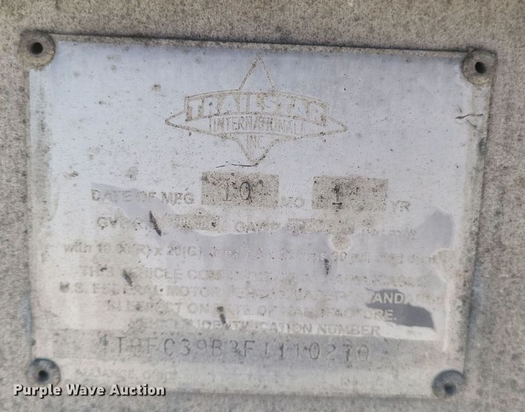 image for item DS5348 2015 TrailStar end dump trailer