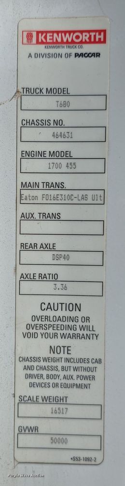 image for item DT6793 2015 Kenworth T680 semi truck