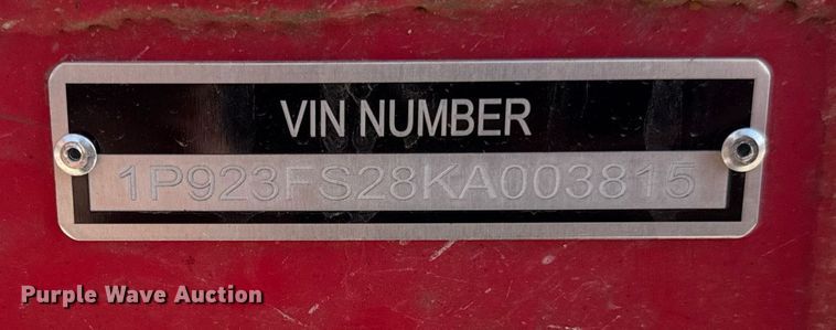 image for item DU3404 1989 Palmer end dump trailer