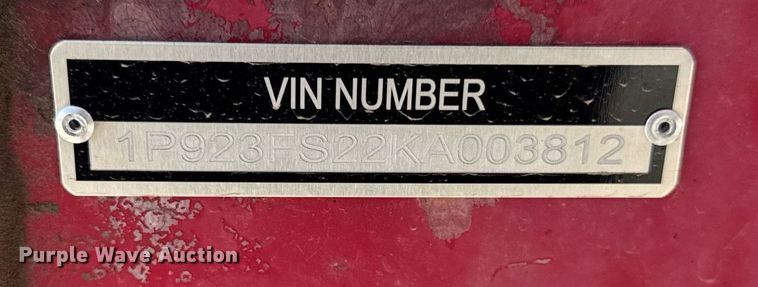 image for item DU3407 1989 Palmer end dump trailer