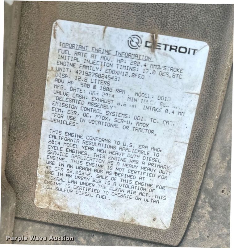 image for item DV0606 2015 Freightliner  Cascadia 125 semi truck