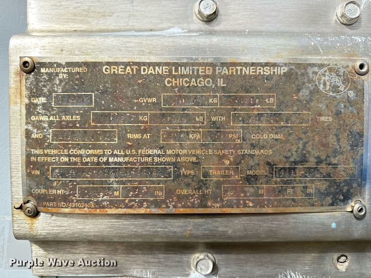 image for item DV1868 2007 Great Dane 7441T-SSL dry van trailer