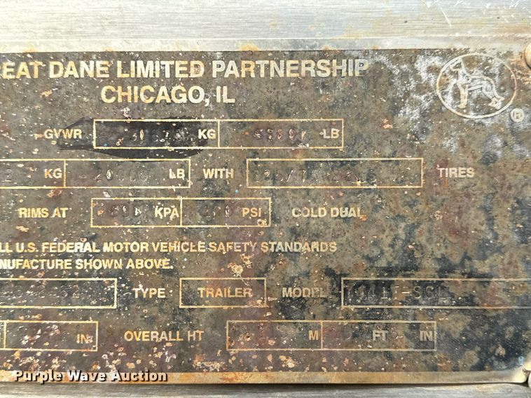 image for item DV1868 2007 Great Dane 7441T-SSL dry van trailer