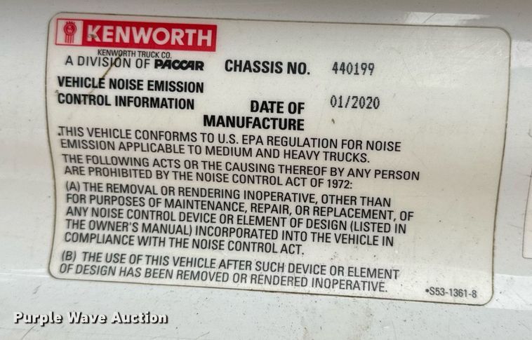 image for item DV1878 2021 Kenworth T880 semi truck