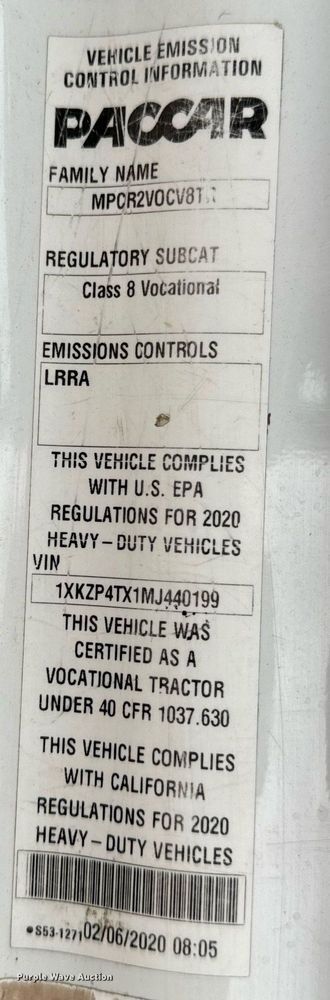 image for item DV1878 2021 Kenworth T880 semi truck