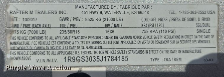 image for item DW3226 2018 Travalong enclosed cargo trailer