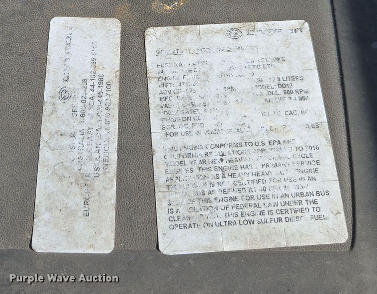 image for item EC0924 2016 Freightliner 11M semi truck