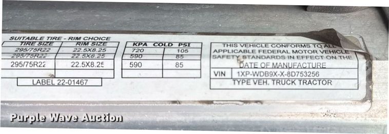 image for item EG2533 2008 Peterbilt 388 semi truck