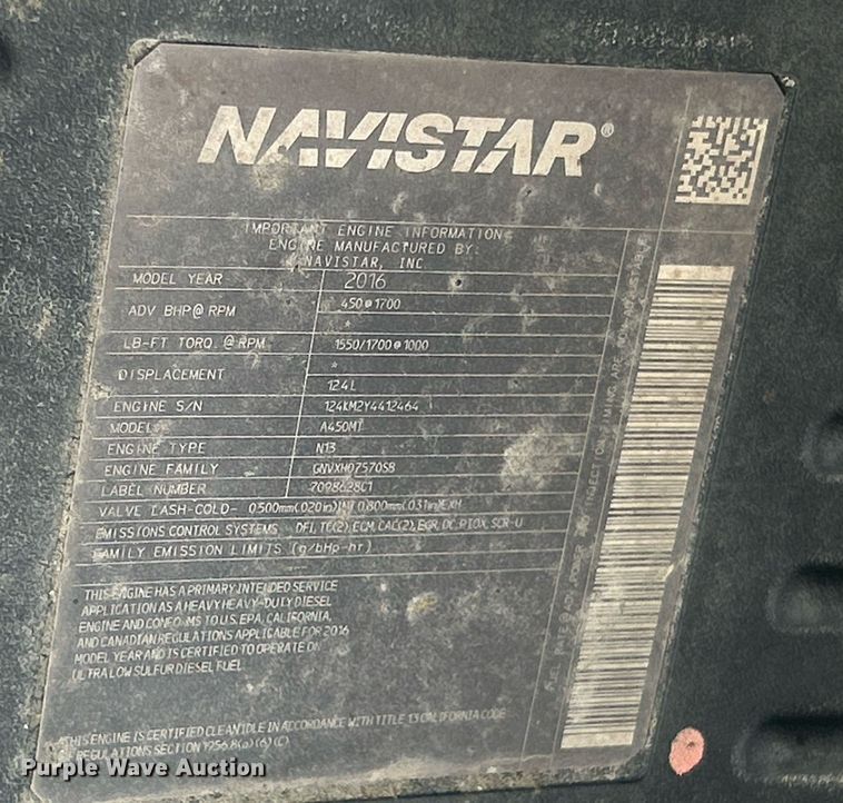 image for item EK2784 2017 International ProStar Plus semi truck