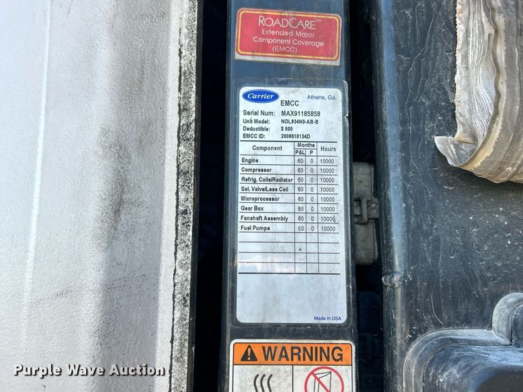 image for item EK2849 2011 Wabash refrigerated van trailer