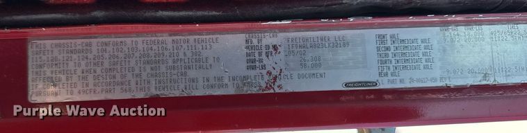 image for item EM3744 2003 Freightliner FLD120SD Classic dump truck