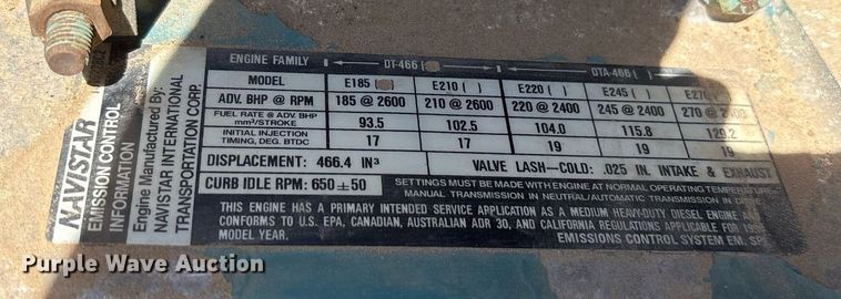 image for item OB9484 1991 International 4900 fuel truck