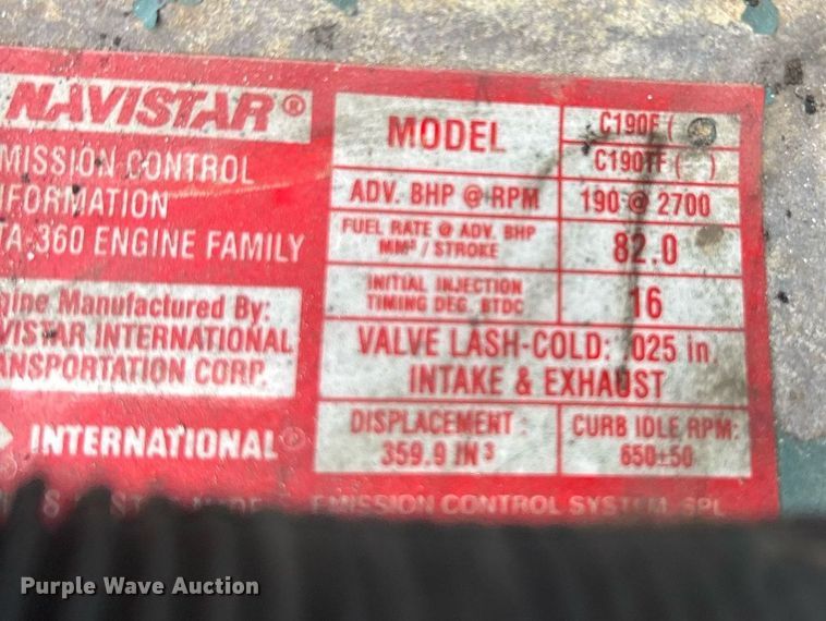 image for item OB9615 1993 International 4700 flatbed truck