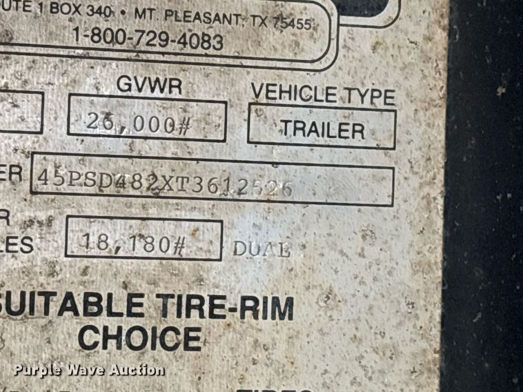 image for item OB9618 1996 Ehrlish drop deck trailer