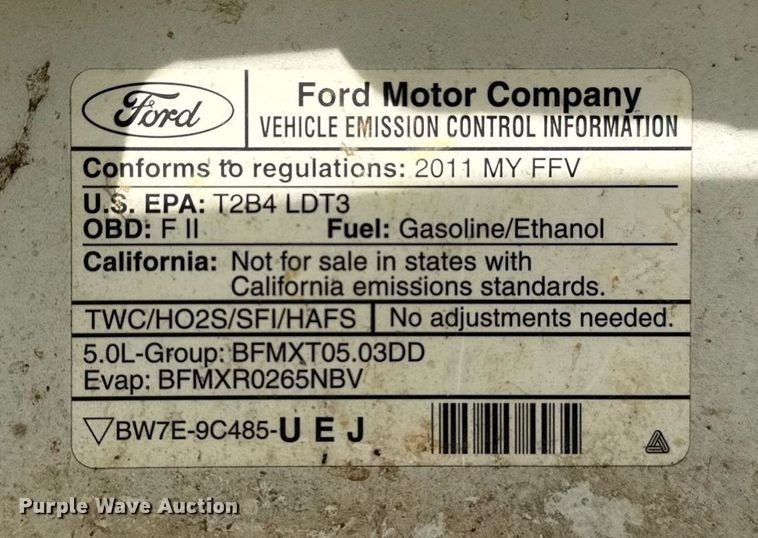 image for item DM5675 2011 Ford F150 SuperCab pickup truck