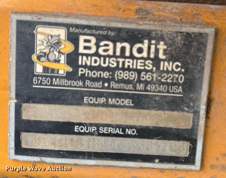 image for item DM5684 Bandit Intimidator 990 wood chipper