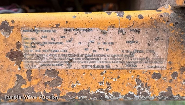 image for item DM5691 2016 Bandit Intimidator 990XP wood chipper