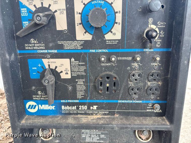 image for item DM5707 Miller Bobcat 250 NT welder/generator