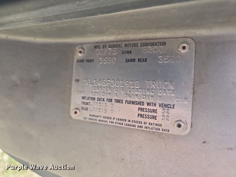 image for item DO7896 1976 Chevrolet  K10 pickup truck