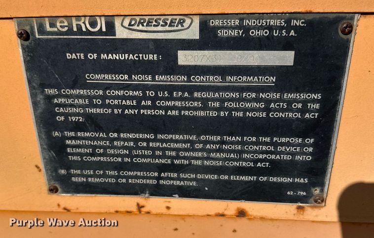 image for item DS4258 Dresser 105 air compressor