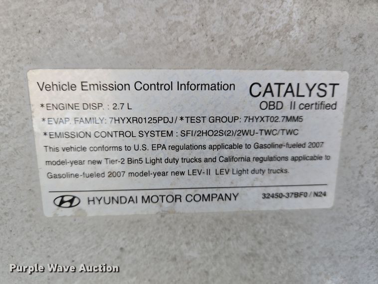 image for item DS5371 2007 Hyundai Tucson SUV