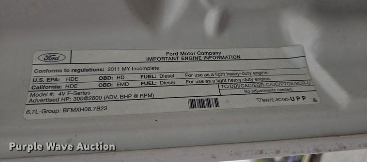 image for item DT4758 2011 Ford F450 Super Duty utility / service truck