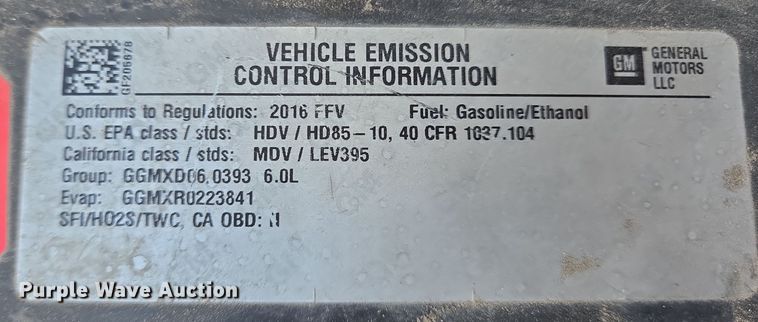 image for item DT4795 2016 Chevrolet Silverado 2500HD Crew Cab pickup truck