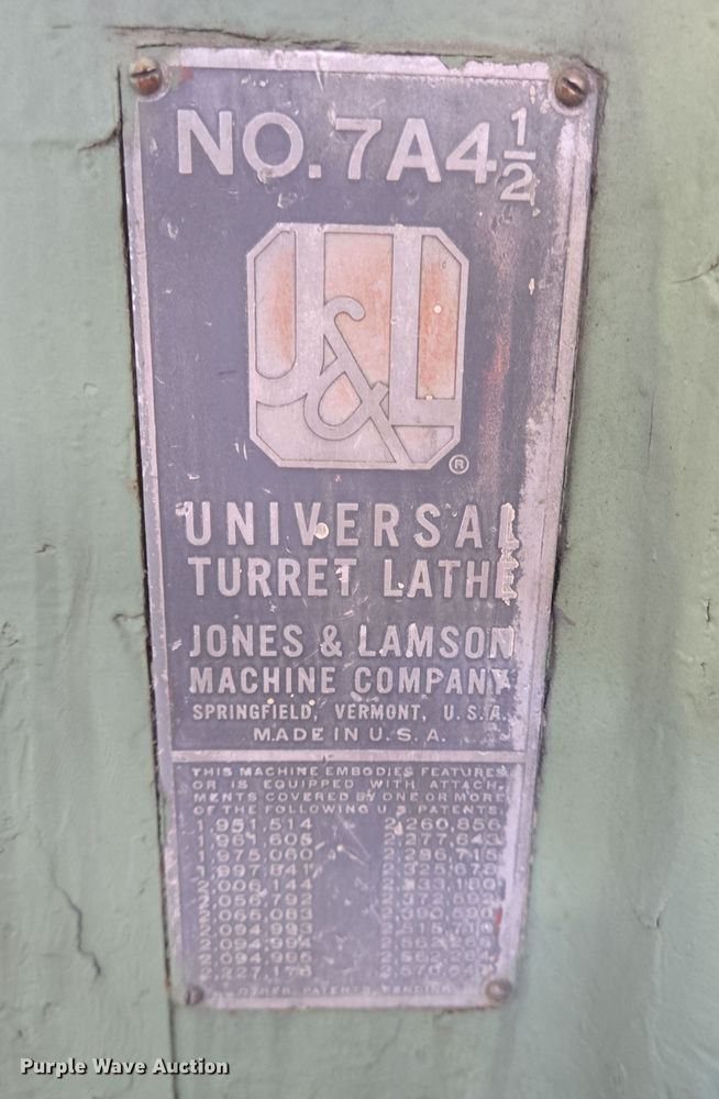 image for item DT4819 Jones & Lamson universal turret lathe