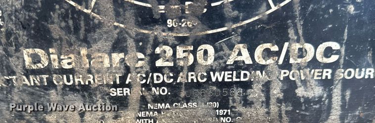 image for item DU3451 Miller Dialarc 250 welder