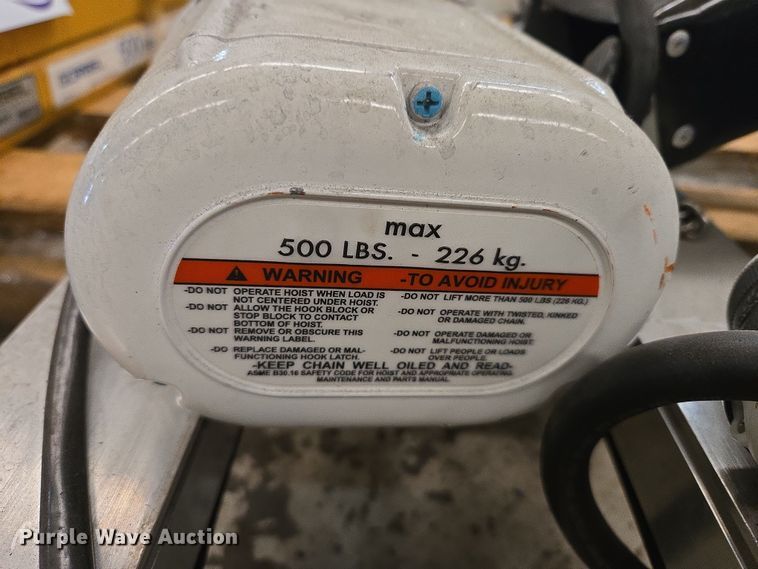 image for item DW8710 (2) Gorbel electric hoists