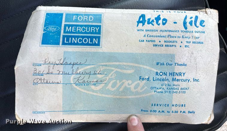 image for item DY7986 1979 Ford F100 pickup truck