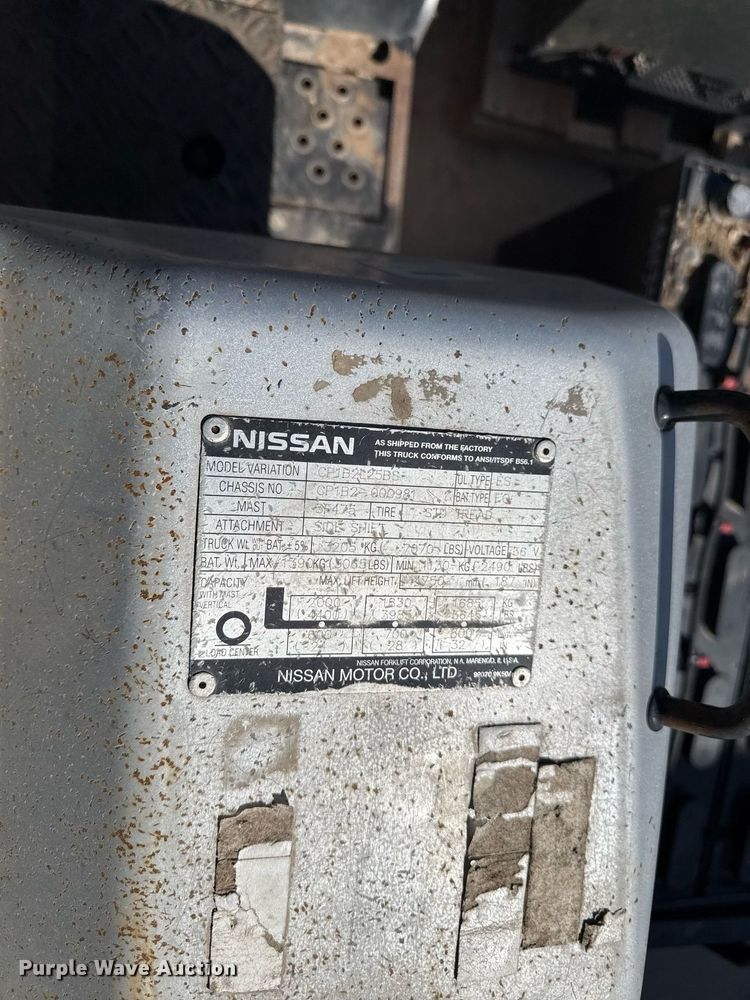 image for item DY7994 Nissan CP1B2L25BS forklift