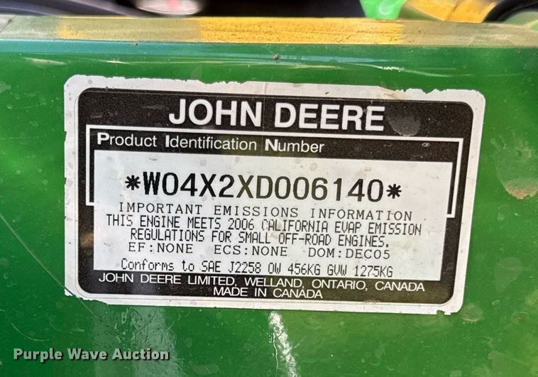 image for item DY8018 2006 John Deere Gator utility vehicle
