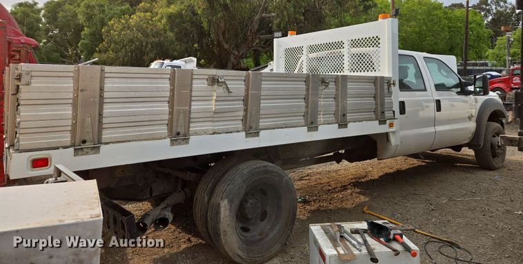image for item EC0919 2012 Ford F550 Crew Cab flatbed truck
