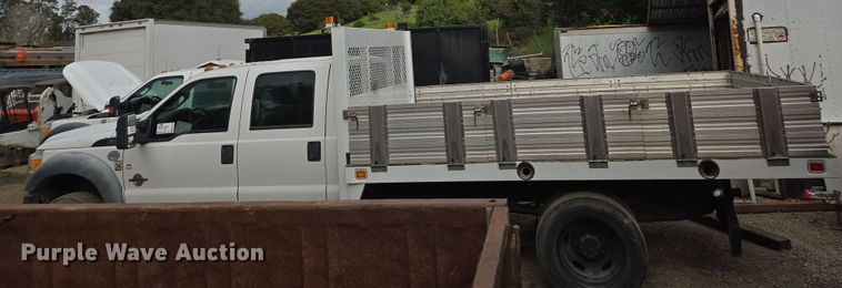 image for item EC0919 2012 Ford F550 Crew Cab flatbed truck