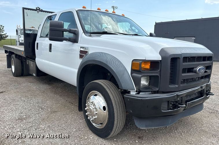 image for item EG5702 2008 Ford F450 Super Duty Crew Cab flatbed truck