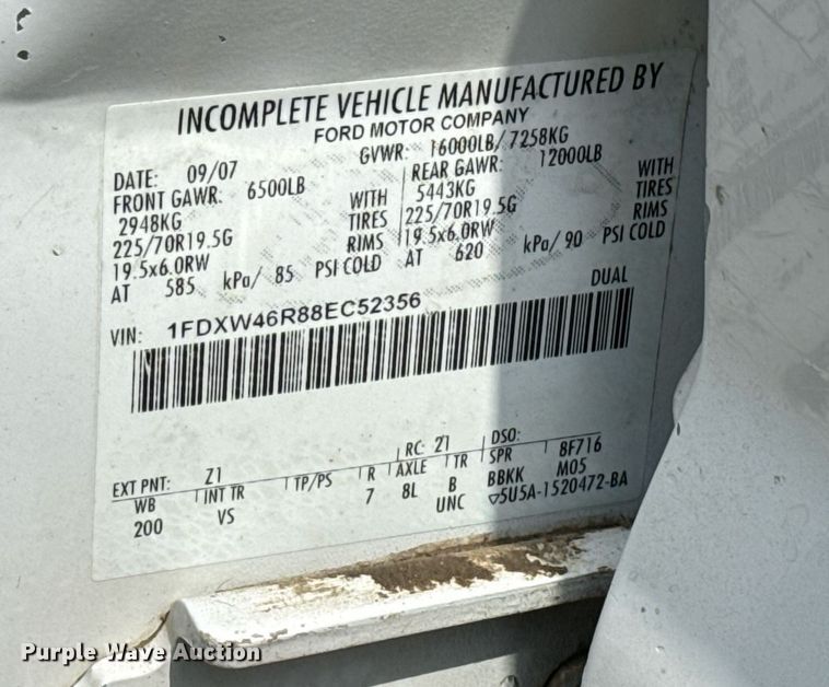 image for item EG5702 2008 Ford F450 Super Duty Crew Cab flatbed truck