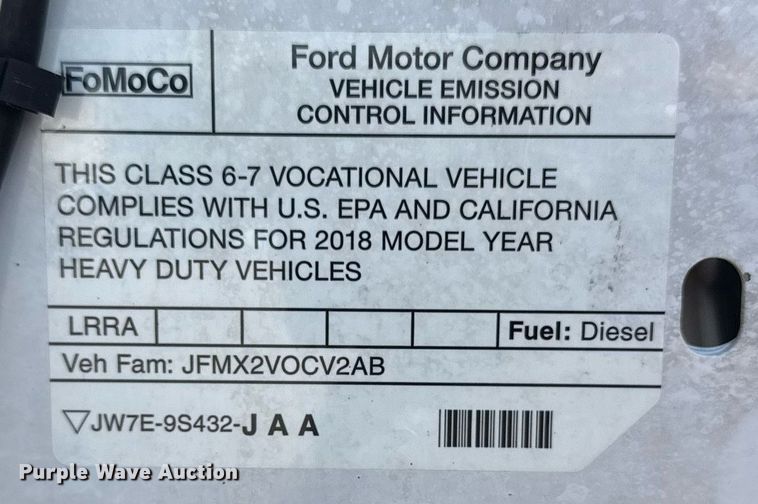 image for item EG5707 2018 Ford F650 Super Duty box truck