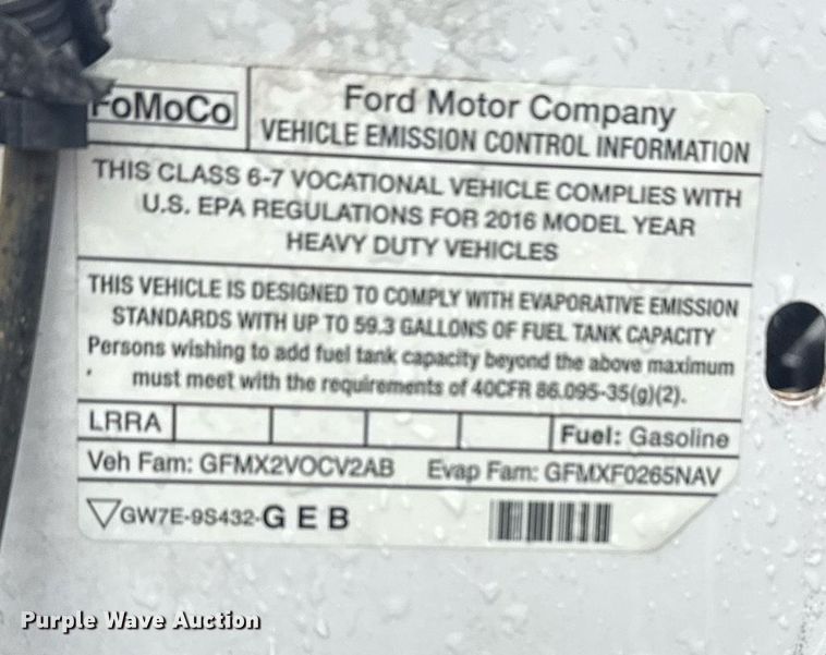 image for item EG5726 2016 Ford F650 Super Duty box truck