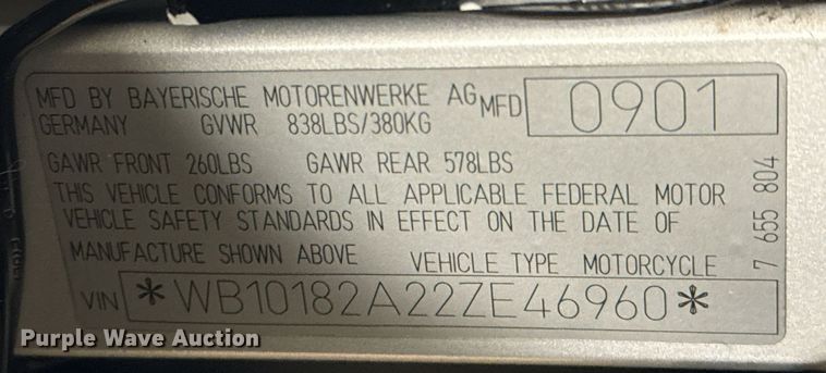 image for item EG8069 2002 BMW F 650 motorcycle