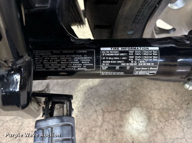 image for item EG8070 2002 Honda VTX1800C motorcycle