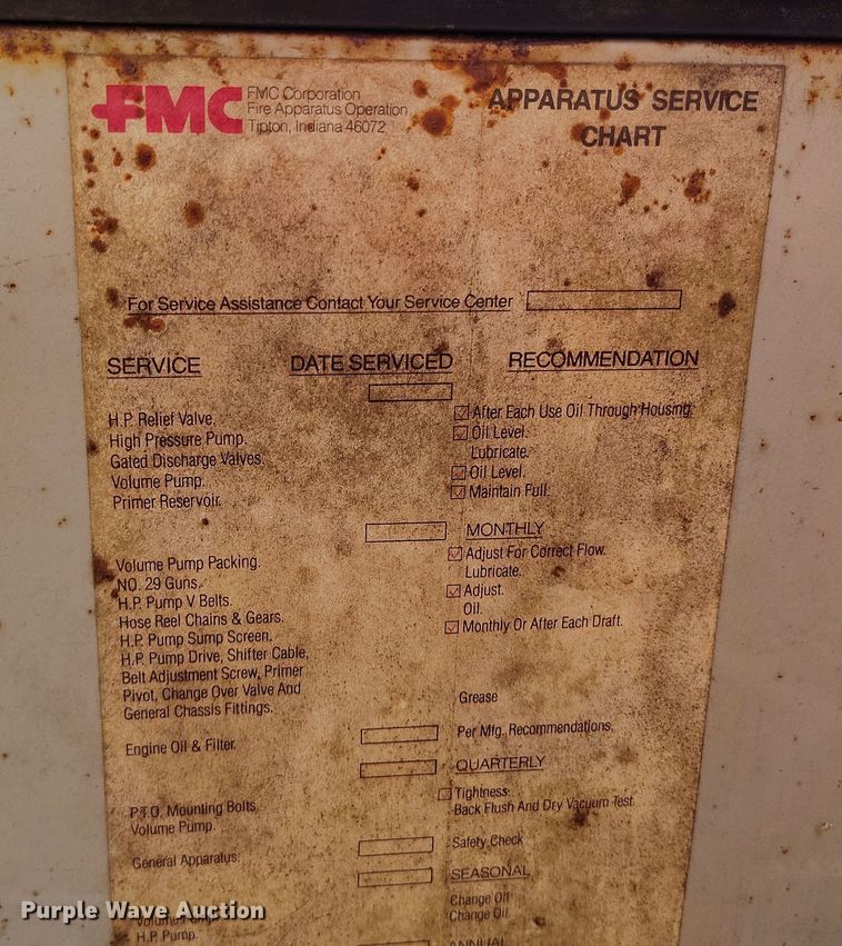 image for item EH0216 1980 Ford F700 pumper fire truck