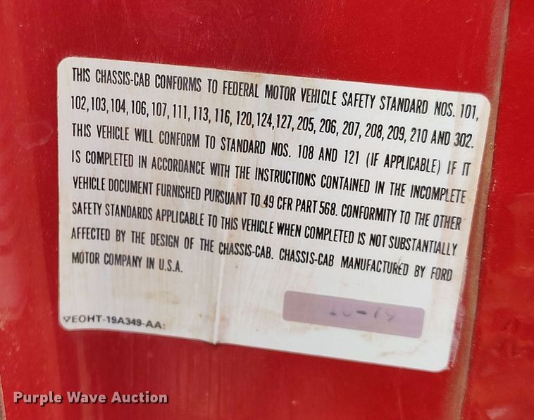 image for item EH0216 1980 Ford F700 pumper fire truck