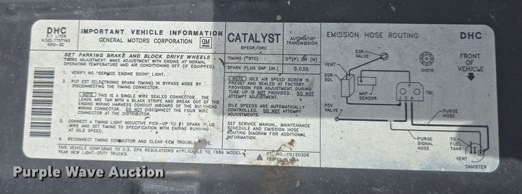 image for item EH8785 1989 Chevrolet Blazer SUV