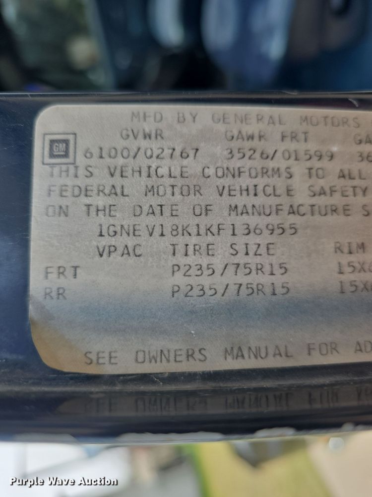 image for item EH8785 1989 Chevrolet Blazer SUV