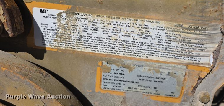 image for item EH8820 2006 Caterpillar C13 Acert engine