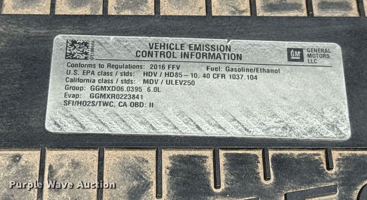 image for item EJ3575 2016 Chevrolet Express 3500 van